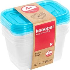 OKT Keeeper Zestaw Pojemników Fredo Fresh 4x0,75l 3067..