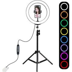 Puluz Puluz Statyw 1.1 m z oświetleniem RGBW LED 26cm vlog / stream / smartfon PKT3044