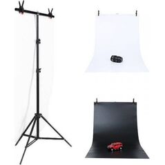 Puluz Statyw do mocowania tła fotograficznego 70x200cm + tła fotograficzne 2 szt. DCA0976