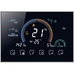 Renov8 Smart Wi-Fi Thermostat with color LCD for fan-coil 2/4 pipe - compatible 86x86 and round 60mm box