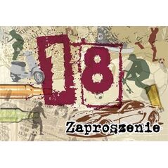 KUKARTKA Zaproszenie ZZ-051 Urodziny 18 (5 szt.)