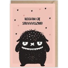 Cardie Kartka okolicznościowa Kocham Cię strasznie K027