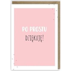 Cardie Kartka okolicznościowa, eko koperta Dziękuję K001