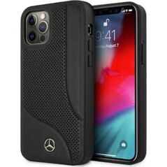 Mercedes Mercedes Mehcp12Lcdobk Iphone 12 Pro Max 6,7" Czarny/Black Hardcase Leather Perforated Area