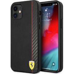 Ferrari Ferrari FESAXHCP12SBK iPhone 12 mini 5,4" czarny/black hardcase On Track Carbon Stripe