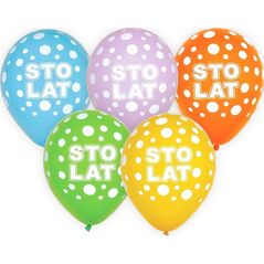 GoDan Balony Sto Lat, 12"/5szt.