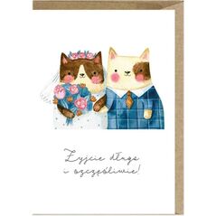 Cardie Kartka ślubna, eko koperta Koty K109