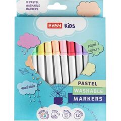 Easy Stationery Pisaki spieralne 12 kolorów Pastel EASY