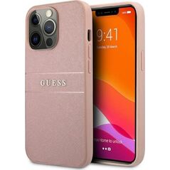 Guess Etui Guess GUHCP13XPSASBPI Apple iPhone 13 Pro Max różowy/pink hardcase Saffiano Stripe