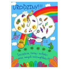 HENRY Karnet B6 Urodziny - Tęcza