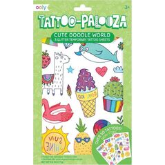 Kolorowe Baloniki Tatuaże zmywalne Tattoo Palooza - Słodkie bazgroły