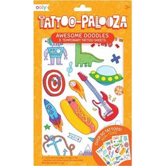Kolorowe Baloniki Tatuaże zmywalne Tattoo Palooza - Bazgroły zeszyt
