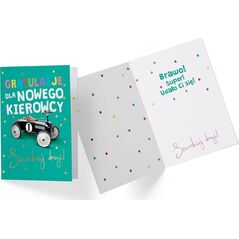KUKARTKA Karnet B6 PP-2207 Gratulacje, nowy kierowca
