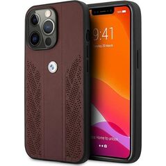 BMW Etui Bmw Bmhcp13Lrsppr Iphone 13 Pro/13 6,1" Czerwony/Red Hardcase Leather Curve Perforate