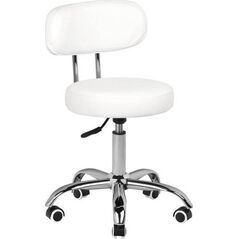Activeshop Taboret kosmetyczny do pedicure A-007 biały universal