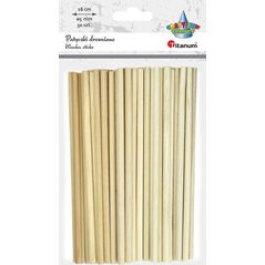 Titanum Drewniane patyczki ogkrągłe 5x160mm mix 50szt