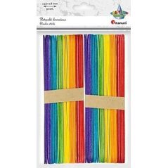 Titanum Drewniane patyczki proste 18x150mm mix kolor 50szt