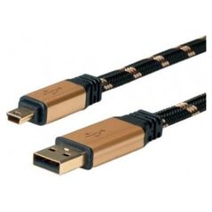 Kabel USB Roline USB-A - miniUSB 1.8 m Czarny (11.02.8822)