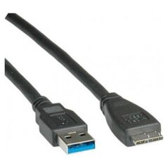 Kabel USB Roline USB-A - micro-B 0.8 m Czarny