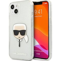 Karl Lagerfeld Etui Karl Lagerfeld KLHCP13SKHTUGLS Apple iPhone 13 mini srebrny/silver hardcase Glitter Karl`s Head
