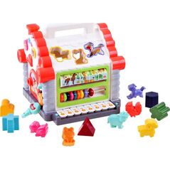HOLA Interaktywny Domek sorter klocki zwierzątka ZA3518