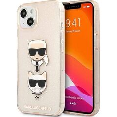 Karl Lagerfeld Karl Lagerfeld KLHCP13SKCTUGLGO iPhone 13 mini 5,4" złoty/gold hardcase Glitter Karl`s & Choupette