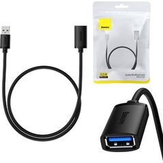 Kabel USB Baseus USB-A - USB-A 0.5 m Czarny (B00631103111-01)