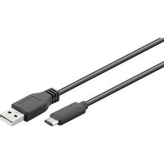 Kabel USB Goobay USB-A - USB-C 1 m Czarny (55466)