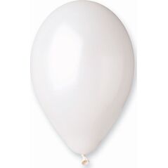 Gemar Balony metaliczne Perłowo-Białe, GM120, 33 cm, 50 szt.