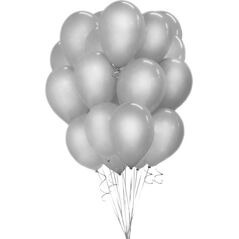 GoDan Balony metaliczne Srebrne, B&C, 30 cm, 50 szt.