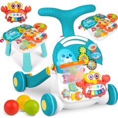 Ricokids Pchacz stolik edukacyjny 2w1 RK-810 biało-niebieski