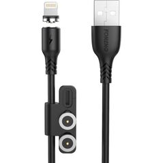 Kabel USB Foneng USB-A - USB-C + micro-B + Lightning 1 m Czarny (X62 3 in 1 / Black)