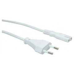Kabel zasilający Value VALUE Euro Kabel zasilający, 2-pinowy, biały, 1 m