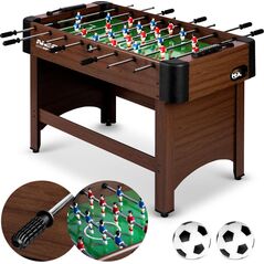 Neo-Sport Stół do gry w piłkarzyki, ciemny brąz 118x61x79 cm (NS-804)