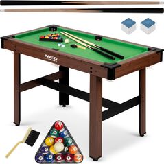 Neo-Sport Stół do gry w bilard 122 x 61 x 76 cm ciemny brąz (NS-807)
