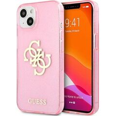Guess Etui Guess GUHCP13SPCUGL4GPI Apple iPhone 13 mini różowy/pink hard case Glitter 4G Big Logo