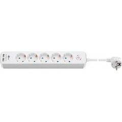 Listwa zasilająca Goobay 5-way 5 gniazd 1.5 m biała (41265)