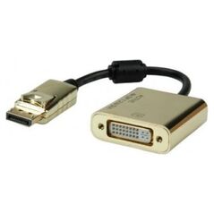 Adapter USB Roline ROLINE Kabel Adapter GOLD, DP-DVI, M/F, v1.2
