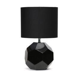 Lampa stołowa Platinet PLATINET TABLE LAMP E27 25W CERAMIC CUBIC BASE 1,5 M CABLE BLACK [45672]