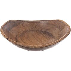 Qualy Miska drewniana mango na owoce i warzywa misa do serwowania dań sałatek dekoracyjna 30x27,5 cm 1,6 l
