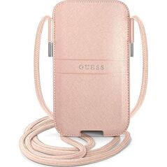 Guess Guess Torebka GUPHMPSASBPI 6,1" różowy/pink Saffiano Strap