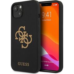 Guess Guess GUHCP13SLS4GGBK iPhone 13 mini 5,4" czarny/black hard case Silicone 4G Logo