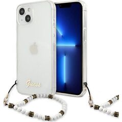 Guess Guess GUHCP13MKPSWH iPhone 13 6,1" Transparent hardcase White Pearl