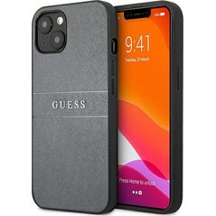 Guess Guess GUHCP13SPSASBGR iPhone 13 mini 5,4" szary/grey Saffiano Strap
