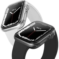 Uniq Etui UNIQ Glase Apple Watch 7 41mm przezroczysty-dymny/clear-smoke [2 PACK]