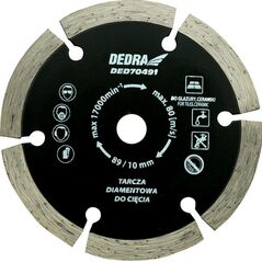Dedra Tarcza diamentowa 89x10x1,2x1,8x7x6T do DED7049, do ceramiki