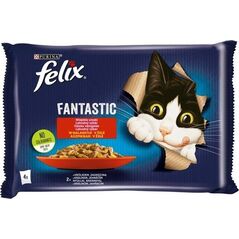 Nestle FELIX sasz.4x85g FANTASTIC KRÓLIK, JAGNIĘCINA w galaretce /12