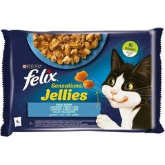 Nestle FELIX sasz.4x85g SENSATIONS JELLIES RYBNE DANIA w galaretce /12