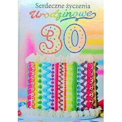 Trend Kartka okolicznościowa Urodziny 30 TS41