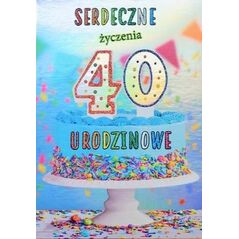 Trend Kartka okolicznościowa Urodziny 40 TS42